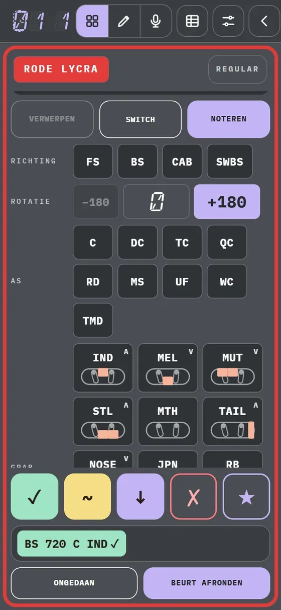 Demo in de app: Je desk · Knoppen