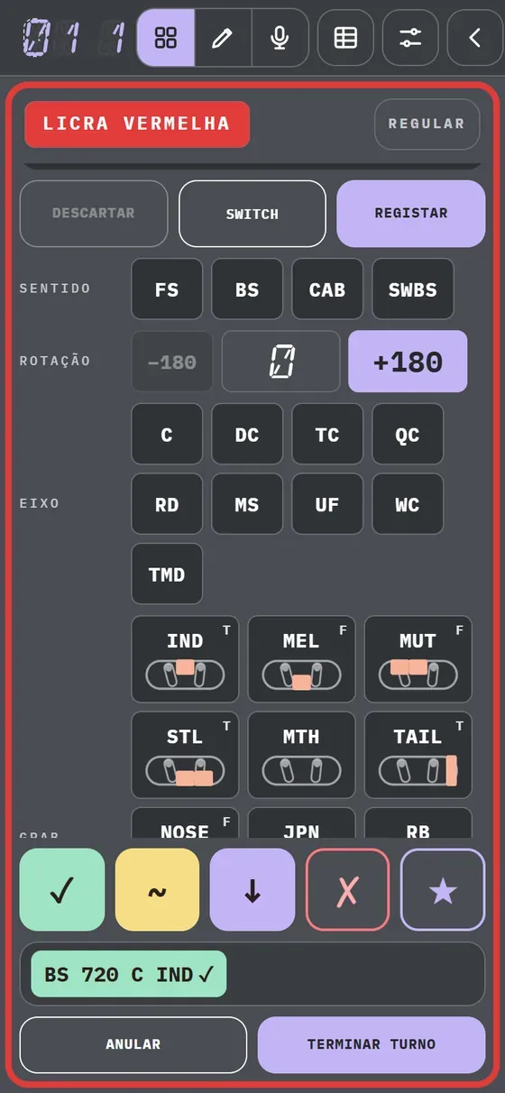 Demonstração na app: O seu desk · Botões