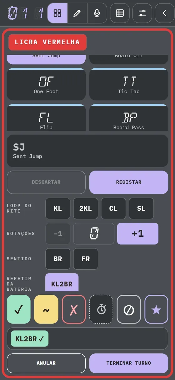 Demonstração na app: O seu desk · Botões