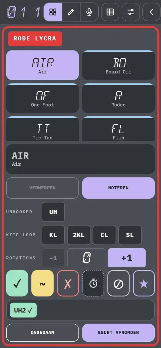 Demo in de app: Je desk · Knoppen