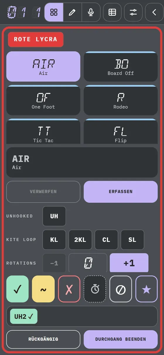 Demo in der App: Ihr Desk · Tasten