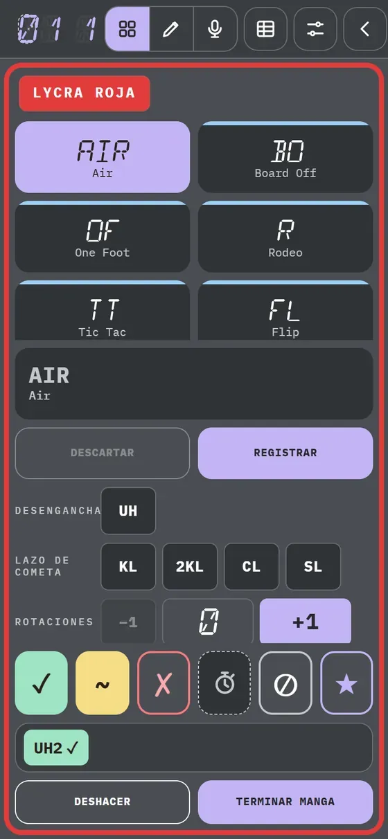 Demostración en la app: Tu desk · Botones
