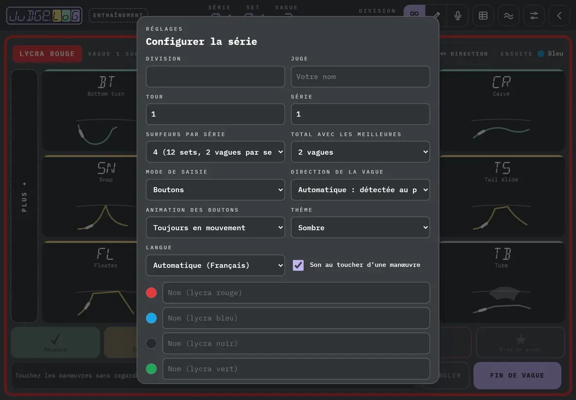 Configurer la série · 2/6