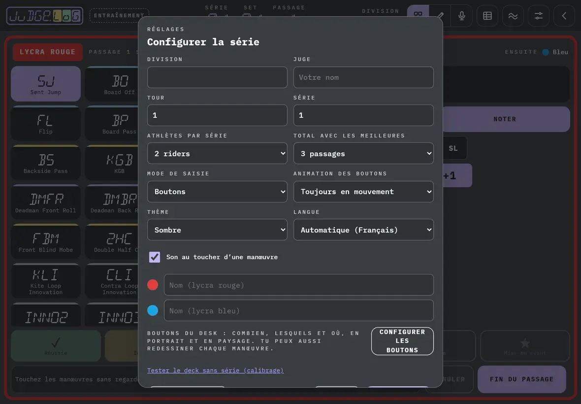 Configurer la série · 2/6