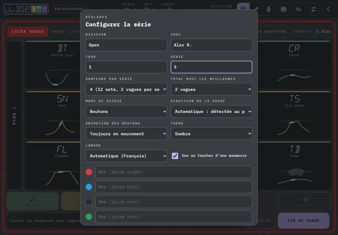 Configurer la série · 4/6