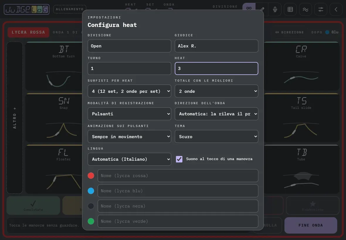 Configurare l'heat · 4/6