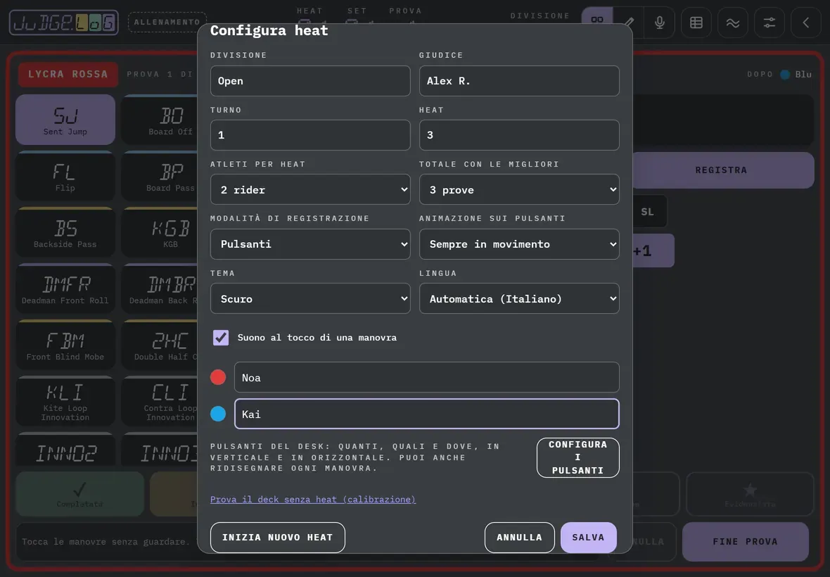 Configurare l'heat · 5/6