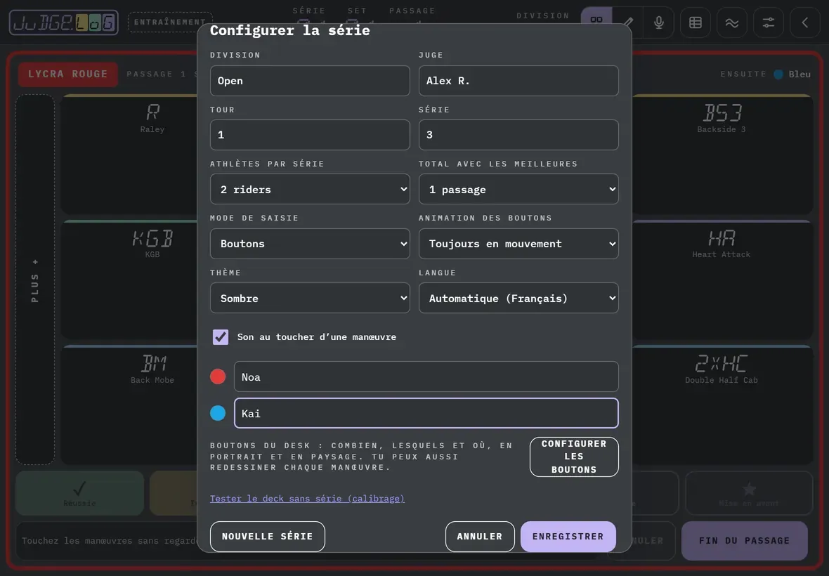 Configurer la série · 5/6