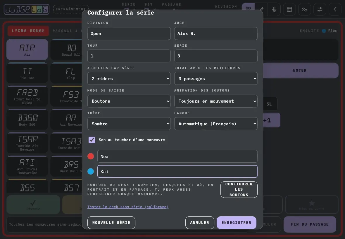 Configurer la série · 5/6
