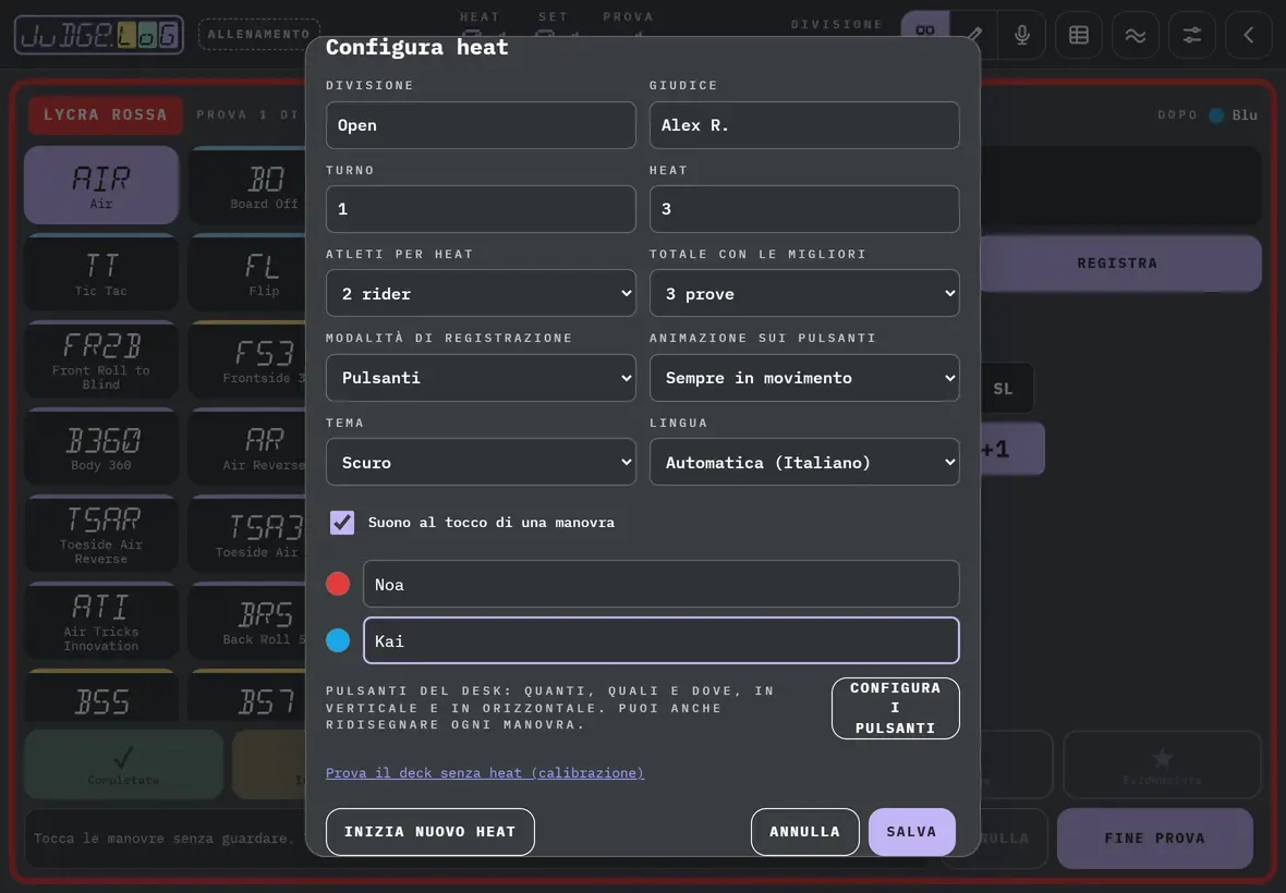 Configurare l'heat · 5/6