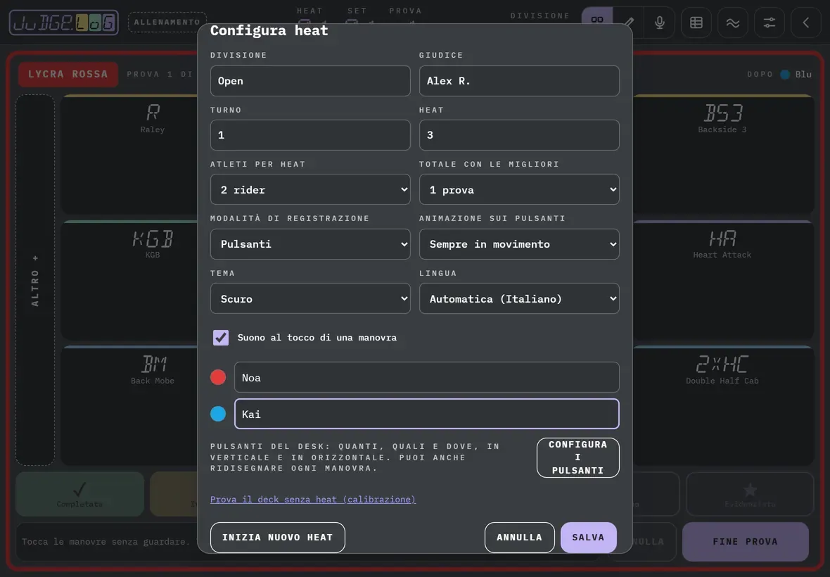 Configurare l'heat · 5/6