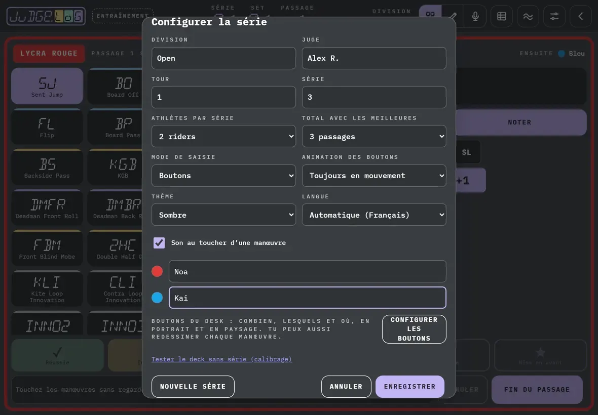 Configurer la série · 5/6